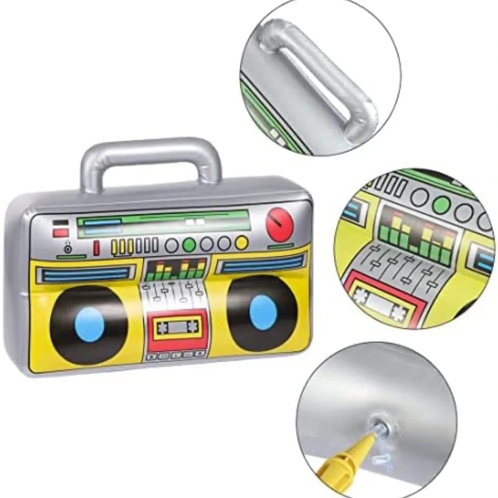 Inflatable Ghetto Blaster Old School 80s 90s Outfit Retro Radio Theme Party Outf